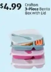 Aldi Crofton 3 Piece Bento Box with Lid offer