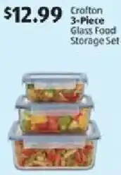 Aldi Crafton 3 Piece Glass Food Storage Set offer