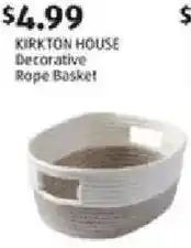 Aldi Kirkton house decorative rope basket offer
