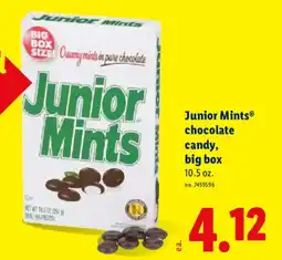 Lidl Junior mintsⓡ chocolate candy, big box offer