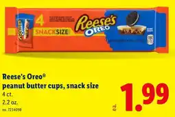 Lidl Reese's oreoⓡ peanut butter cups, snack size offer