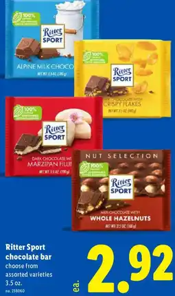 Lidl Ritter sport chocolate bar offer