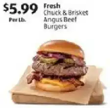 Aldi Fresh Chuck & Brisket Angus Beef Burgers offer