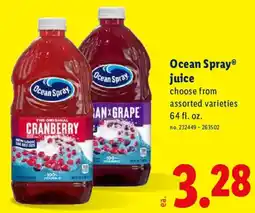 Lidl Ocean spray® juice offer