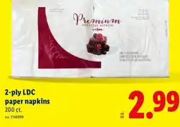 Lidl 2-ply ldc paper napkins offer