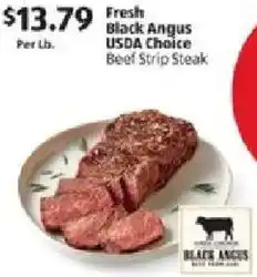 Aldi Fresh Black Angus USDA Choice Beef Strip Steak offer
