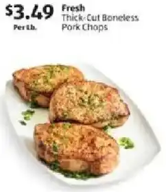 Aldi Fresh Thick Cut Boneless Pork Chops offer