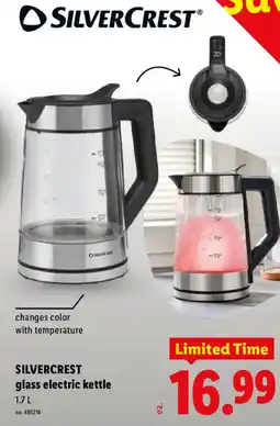 Lidl Silvercrest glass electric kettle offer