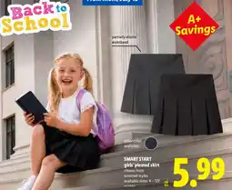 Lidl Smart start girls' pleated skirt offer