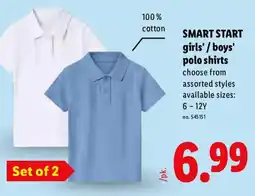 Lidl SMART START girls'/boys' polo shirts offer