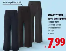 Lidl Smart start boys' dress pants offer