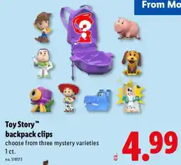 Lidl Toy story backpack clips offer