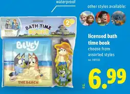 Lidl Licensed bath time book offer