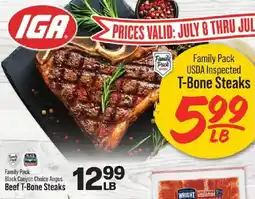 IGA Beef T Bone Steaks offer