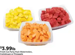 Fareway Fresh Cut Party Pack Watermelon, Cantaloupe or Pineapple offer