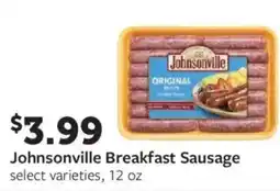 Fareway Johnsonville breakfast sausage offer