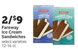 Fareway Fareway ice cream sandwiches offer