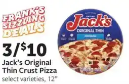 Fareway Jack's original thin crust pizza offer
