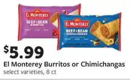 Fareway El monterey burritos or chimichangas offer