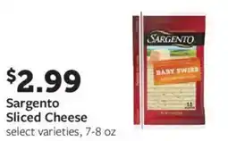 Fareway Sargento sliced cheese offer