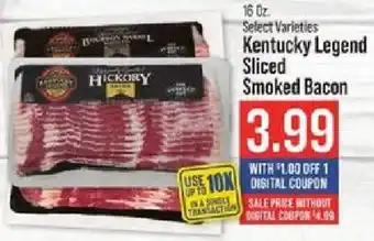 IGA Kentucky Legend Sliced Smoked Bacon offer