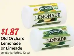 Fareway Old orchard lemonade or limeade offer