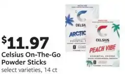 Fareway Celsius on-the-go powder sticks offer