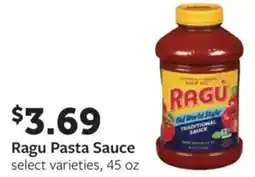 Fareway Ragu pasta sauce offer