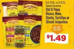 IGA Old El Paso Beans Rice Shells Tortillas or Sliced Jalapeños offer