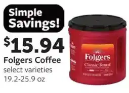 Fareway Folgers Coffee offer