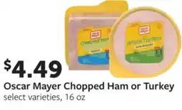 Fareway Oscar Mayer Chopped Ham or Turkey offer