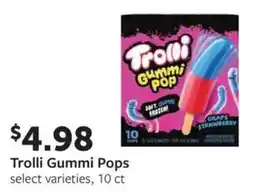 Fareway Trolli gummi pops offer