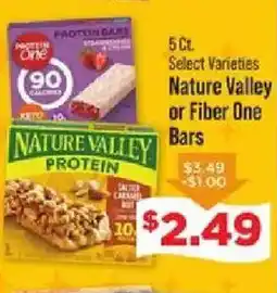 IGA Nature Valley or Fiber One Bars offer