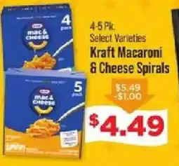 IGA Kraft Macaroni & Cheese Spirals offer
