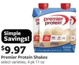 Fareway Premier protein shakes offer