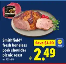 Lidl Smithfield fresh boneless pork shoulder picnic roast offer