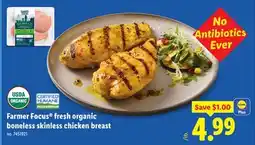 Lidl Farmer Focus fresh organic boneless skinless chicken breast offer