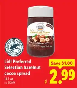 Lidl Lidl Preferred Selection hazelnut cocoa spread offer
