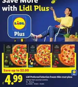 Lidl Lidl Preferred Selection frozen thin crust pizza offer