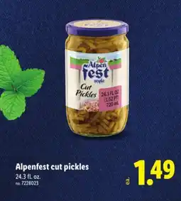 Lidl Alpenfest cut pickles offer