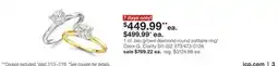 JC Penney 1 ct. lab-grown diamond round solitaire ring‡ offer