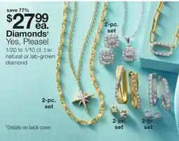 JC Penney 1/20 to 1/10 ct. t.w. natural or lab-grown diamond offer