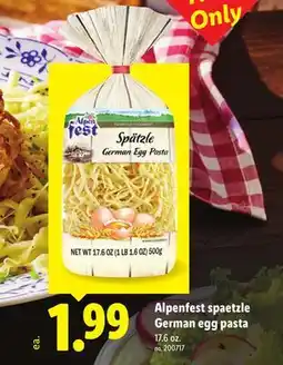 Lidl Alpenfest spaetzle German egg pasta offer