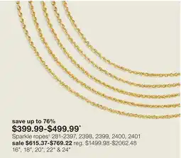 JC Penney Sparkle ropes offer