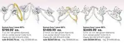 JC Penney 1 ct. t.w. lab-grown diamond 3/4 ct. center stone‡ Color G-H, Clarity SI1-SI2 offer