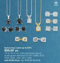 JC Penney 1/5 to 1/4 ct. t.w. color-enhanced natural or lab-grown diamond§ offer