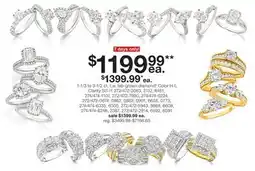 JC Penney 1-1/3 to 3-1/2 ct. t.w. lab-grown diamond‡ Color H-I, Clarity SI1-I1 offer