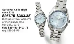 JC Penney Bulova Surveyor women's or men's silver-tone offer