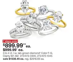 JC Penney 3 to 4 ct. t.w. lab-grown diamond§ offer