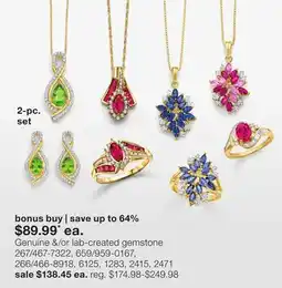 JC Penney Genuine &/or lab-created gemstone offer